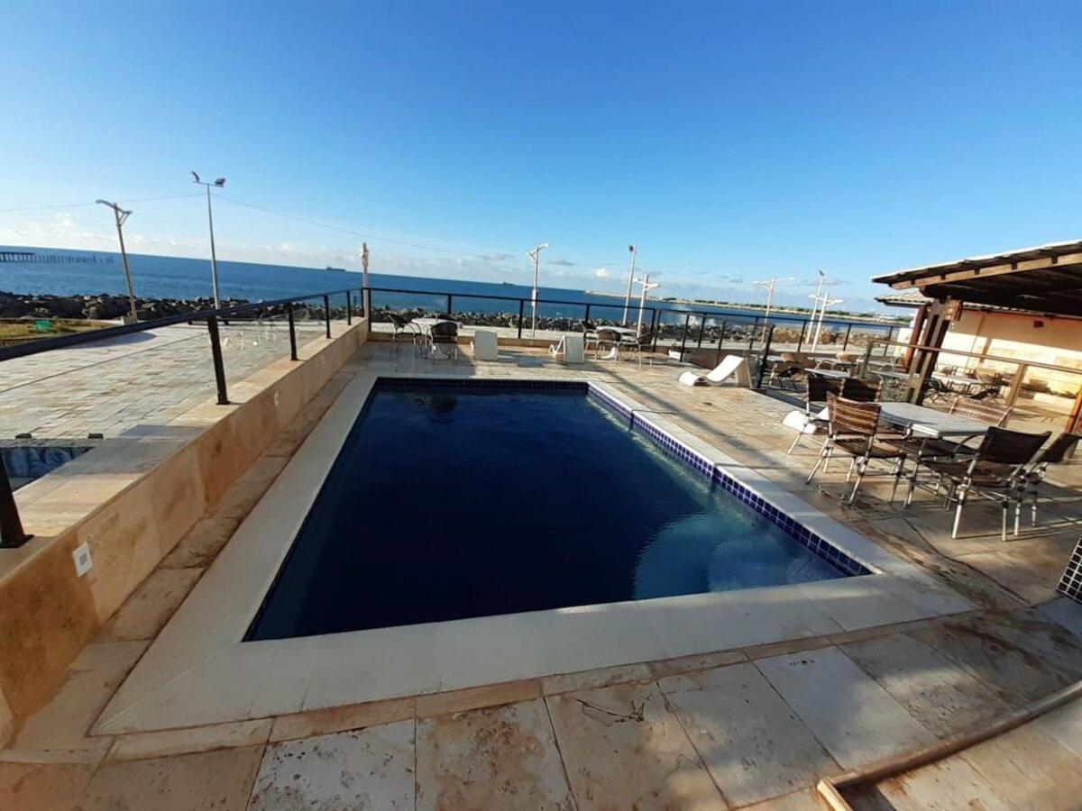 605 Flat Mobiliado Com Vista Lateral Mar Na Praia De Iracema Com Ventilador Φορταλέζα Εξωτερικό φωτογραφία